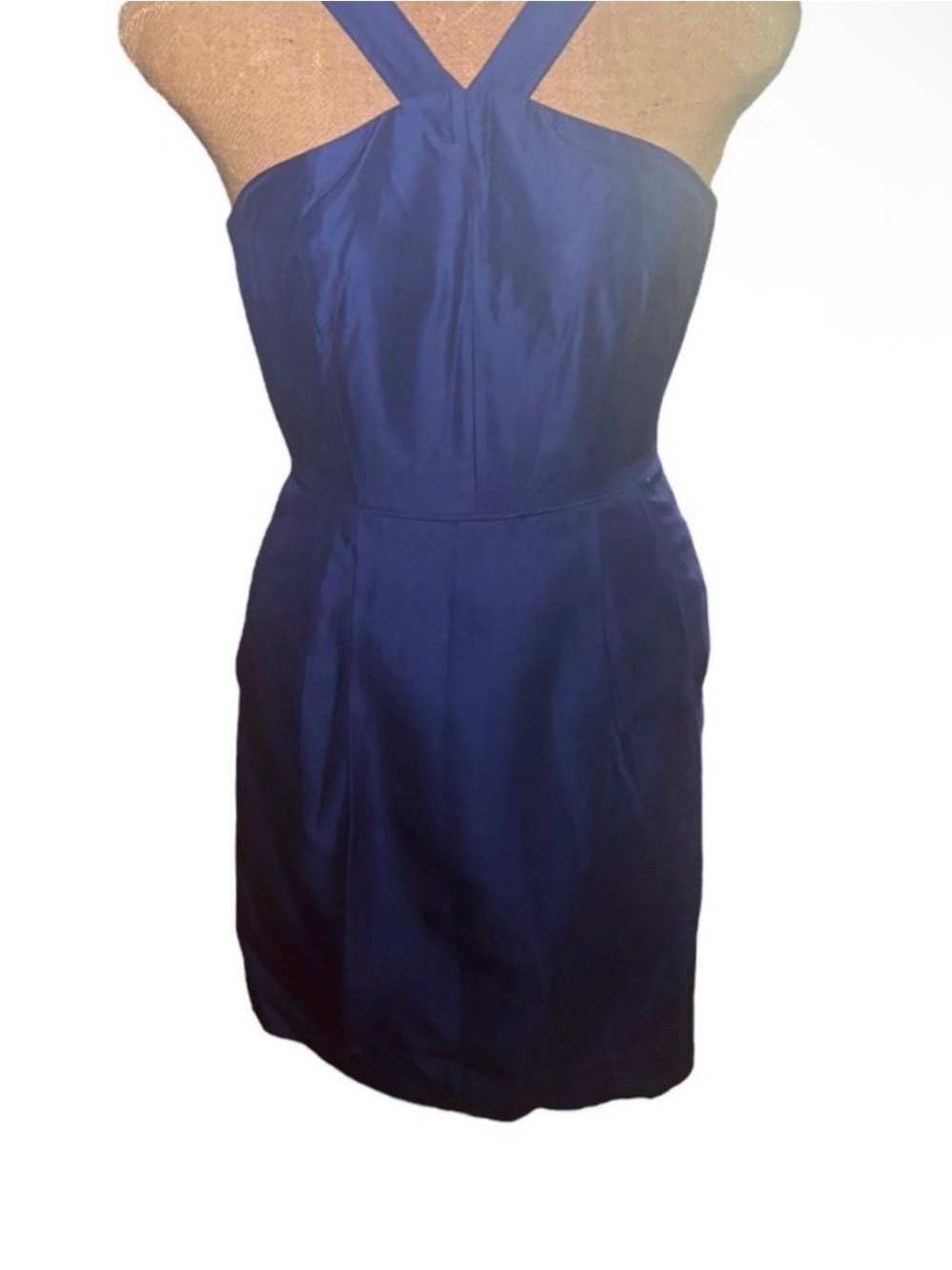 J.Crew Elegant Blue Halter Dress Size 2